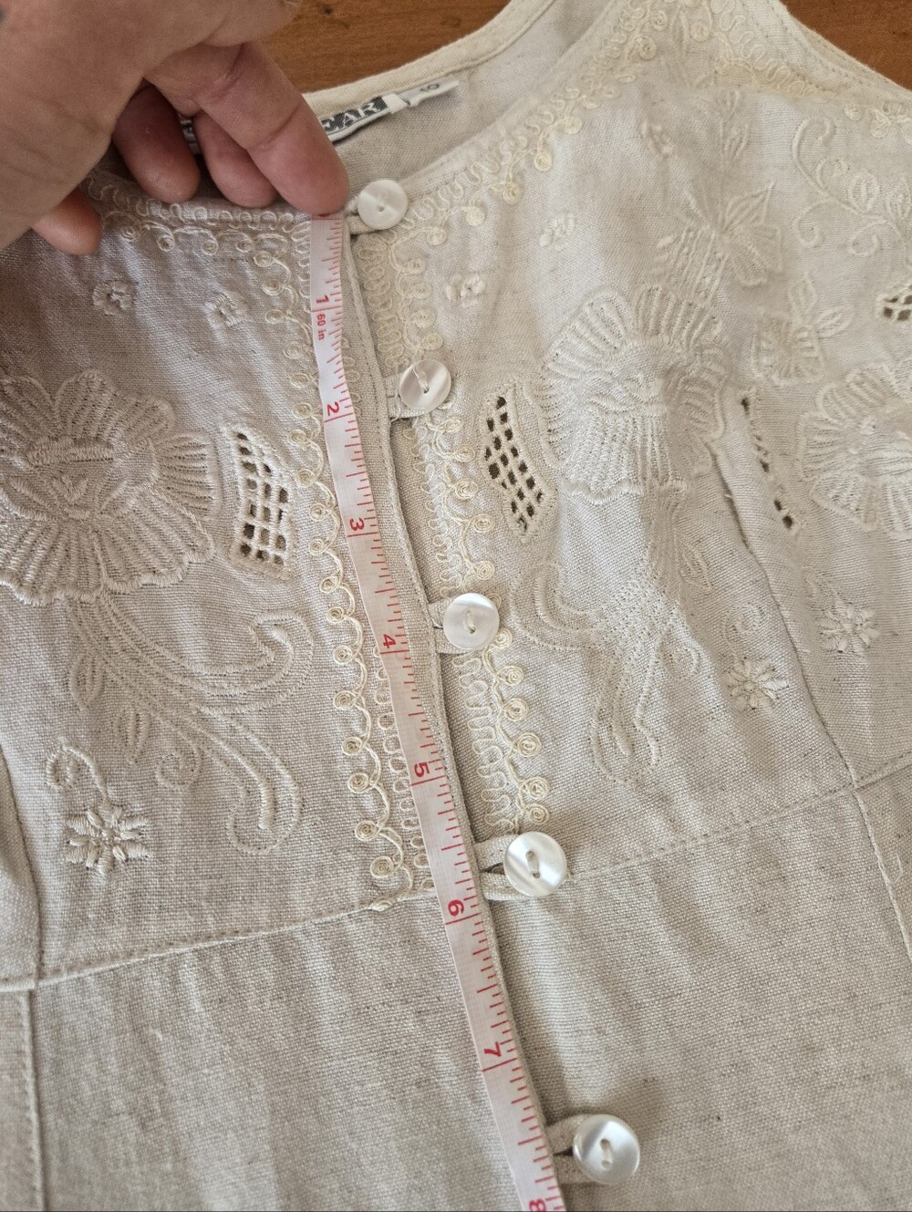 Eyelet Embroidered Button Down Dress - Picture 10 of 11